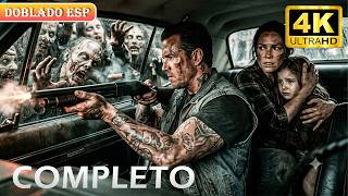 Hombre Enfrenta Horda Zombi