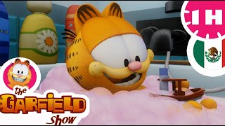 Garfield se baña